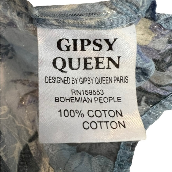 Gipsy Queen Paris Boho Embroidered Tassel Kaftan Tunic Dress 100% Cotton Boho - Picture 11 of 16